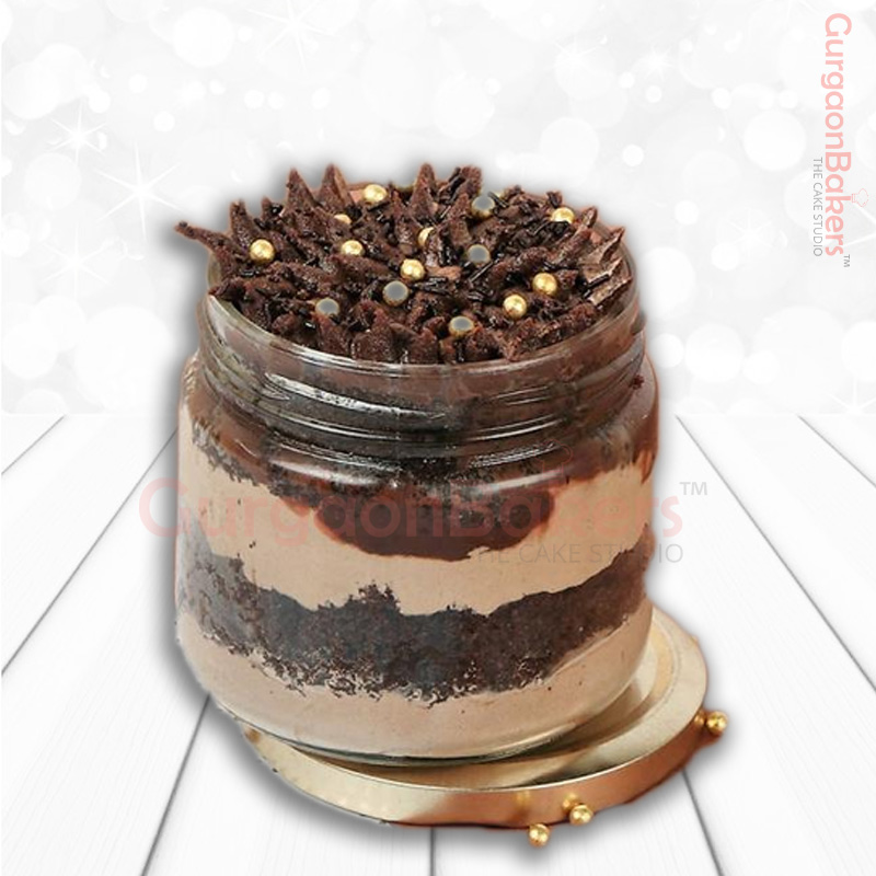 Say Aha with Chocolate truffle Jar Cake GurgaonBakers Say Aha with Chocolate truffle Jar Cake GurgaonBakers
