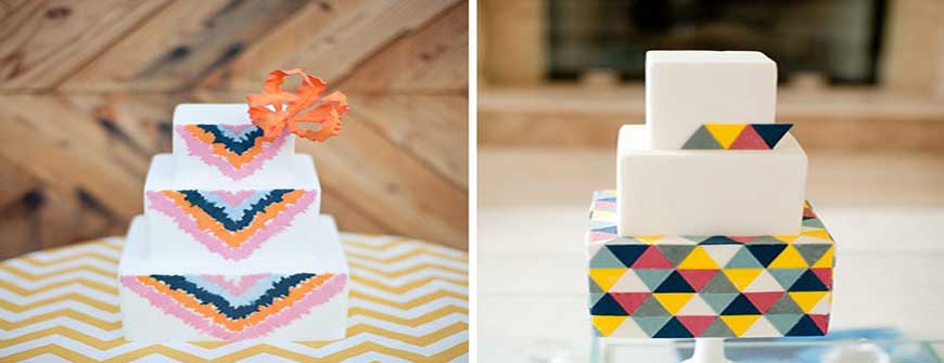 Geometrical Wedding Cake
