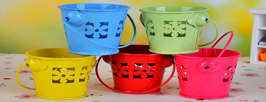 Mini Buckets for packing gifts