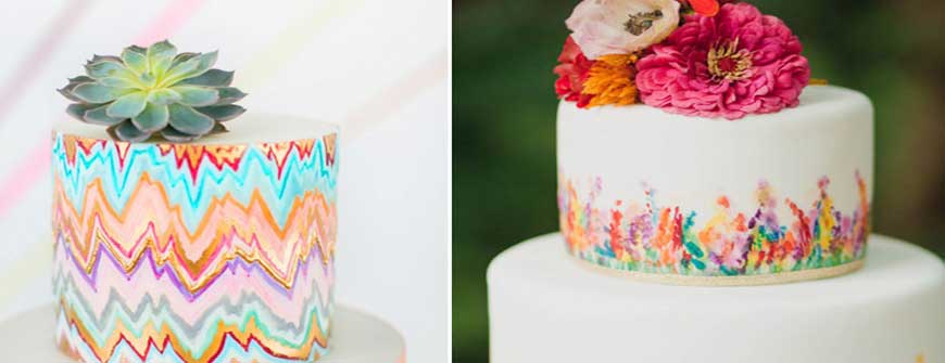 Painted Wedding Cake