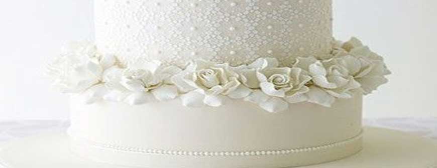 White on white Wedding Cake